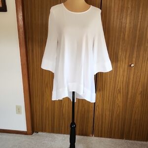 J. Jill Christian Siriano Elegant White Tunic New Without Tags